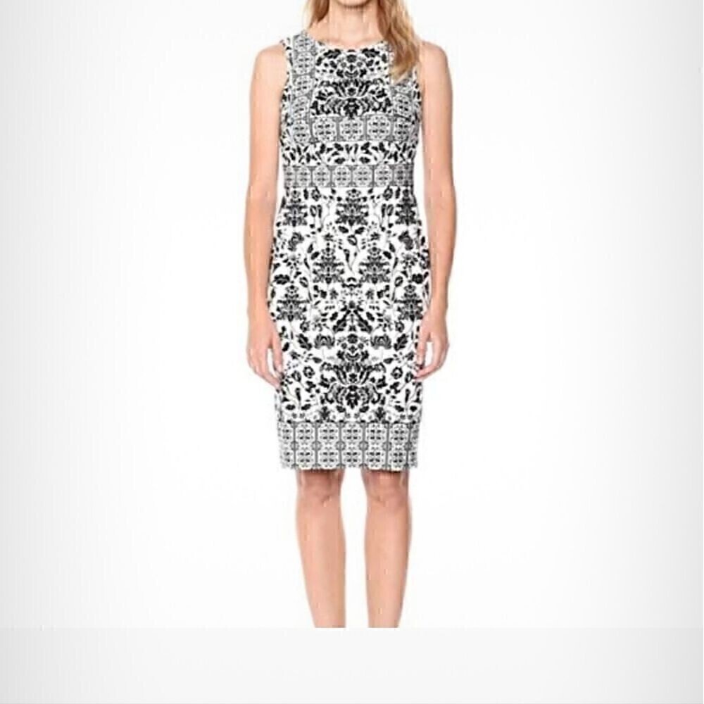 Calvin Klein round neckline Sheath Dress Size 4